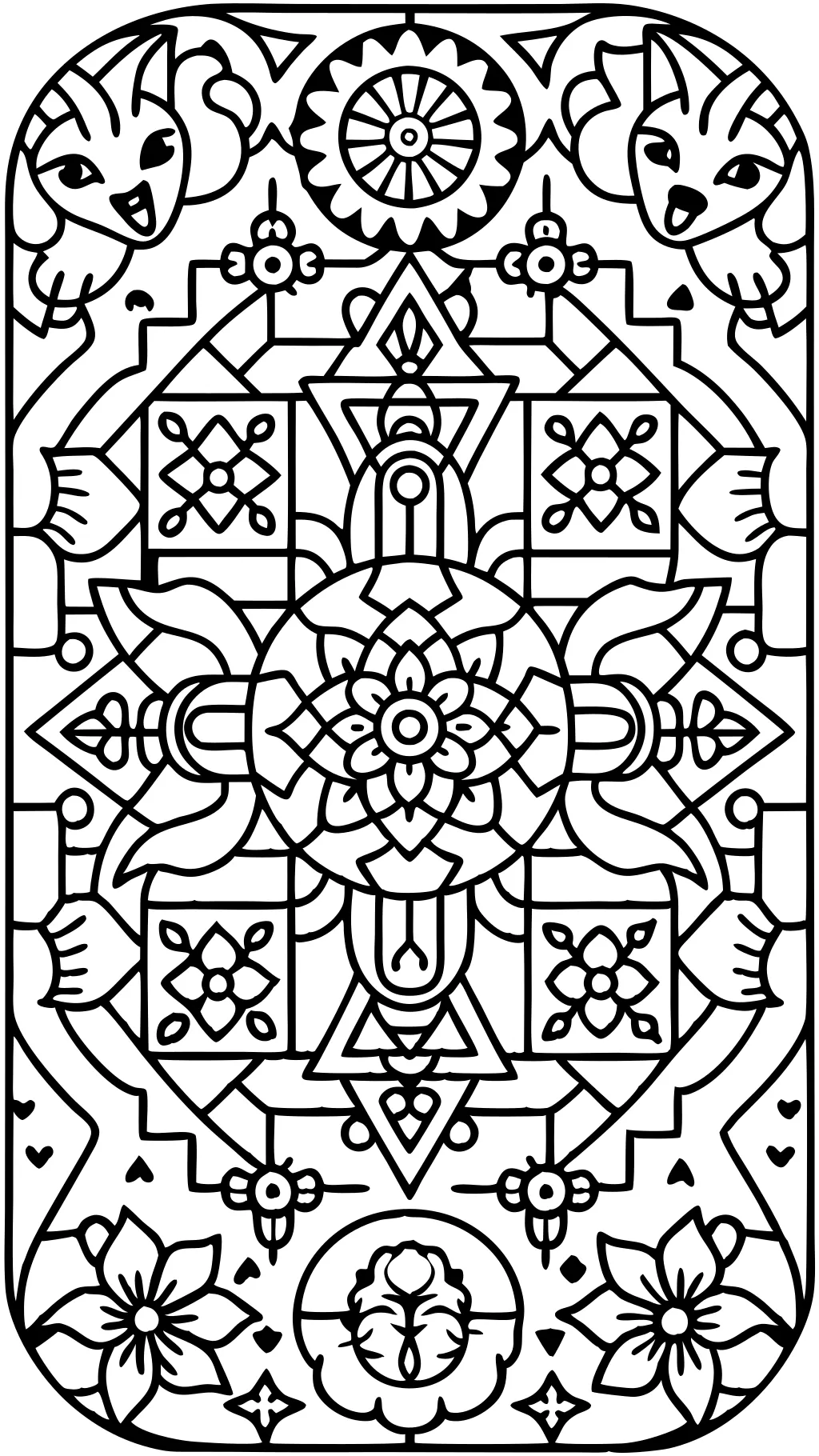 coloring mosaic pages